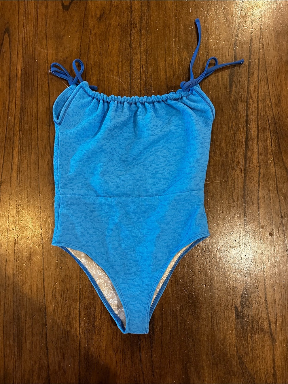 Free People Beach Margaret Convertible One Piece Blue Swimsuit S NWOT